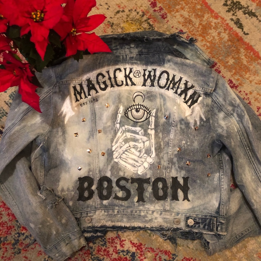 Custom hand painted Levi’s Magic Denim Jacket